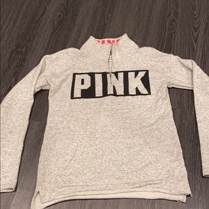 pink quarter zip